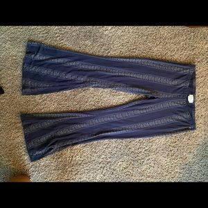 Blue and gray hippy pants